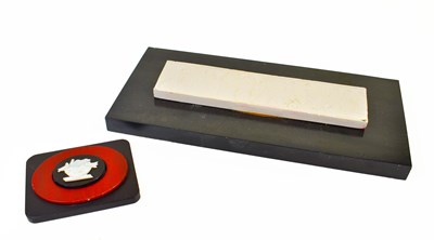 Lot 135 - An antique Italian marble, slate and cameo...