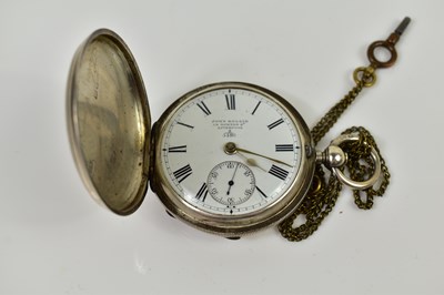 Lot 121 - A silver Victorian pocket watch by John Kellie...