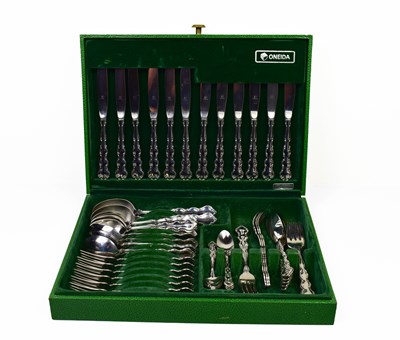 Lot 344 - An Oneida Community canteen of stainless steel...