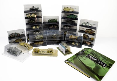 Lot 431 - A selection of model military tanks together a...