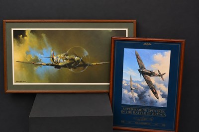 Lot 279 - Two Military RAF Spitfire prints, one after...