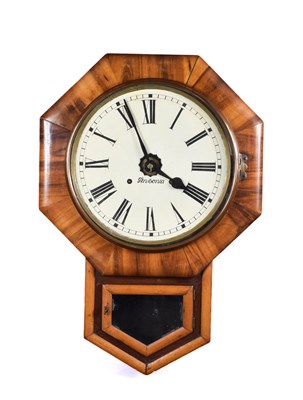 Lot 259 - An Ansonia octagonal wall clock with Roman...