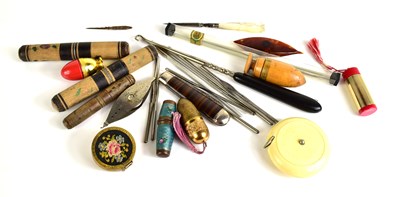 Lot 103 - A group of various vintage needlework cases,...