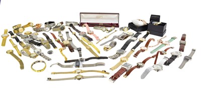 Lot 119 - A large selection of vintage and later watches,...