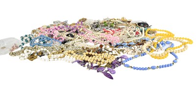 Lot 106 - A large selection of costume jewellery, to...