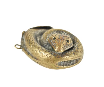 Lot 127 - An antique silver plated vesta case in the...