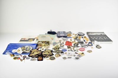 Lot 129 - A group of various lapel badges to include RAF,...