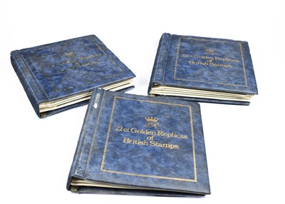 Lot 68 - Three albums of 22ct Golden Replicas of...