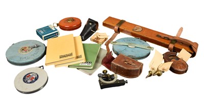 Lot 186 - A group of surveying equipment to include a...