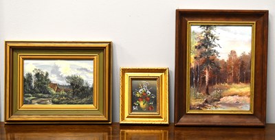 Lot 376 - Two oil on board paintings to include Edward...