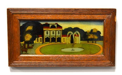 Lot 381 - A 19th Century verre églomisé panel depicting...