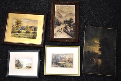 Lot 358 - A group of paintings depicting various...