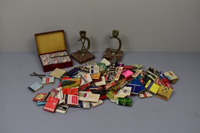 Lot 130 - A group of matchbooks and box together with a...