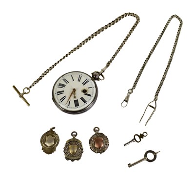 Lot 63 - An early 19th century silver fusee verge...