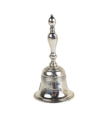 Lot 311 - A sterling silver bell, hallmarked for London...