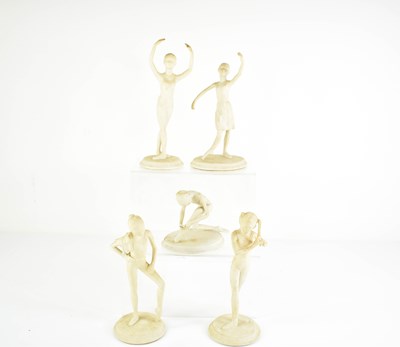 Lot 213 - A group of five The Royal Ballet porcelain...