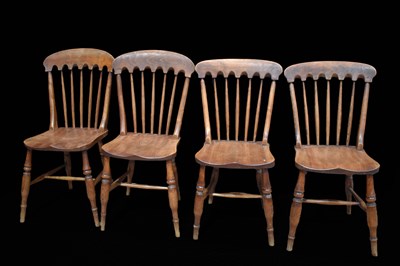 Lot 491 - Two pairs of Somerset ash & fruitwood chairs,...