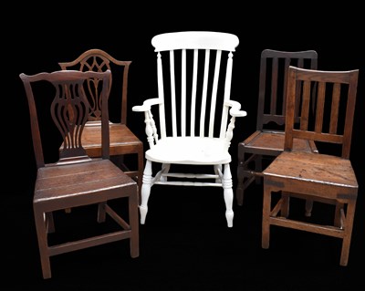 Lot 499 - A selection of chairs from the 17th century...