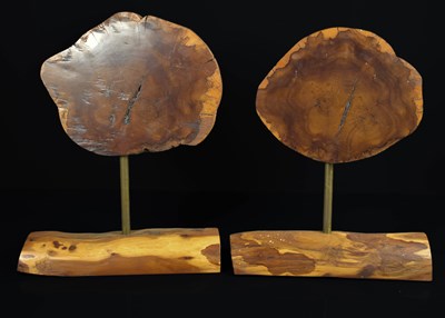 Lot 485 - Andrew Gabbert (20th century): a pair of yew...