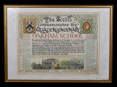 Lot 359 - An Oakham School, 400 year commemorative...