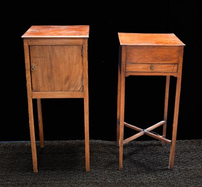 Lot 507 - An antique mahogany bedside cupboard, 81cm...