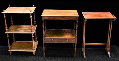 Lot 481 - A 19th century two tier mahogany side table...