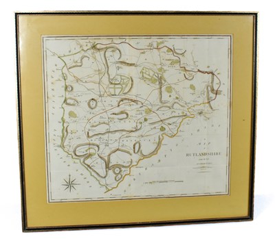 Lot 354 - An early 19th century map of Rutlandshire by...