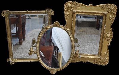 Lot 465 - An antique French Baroque gilt wall mirror...