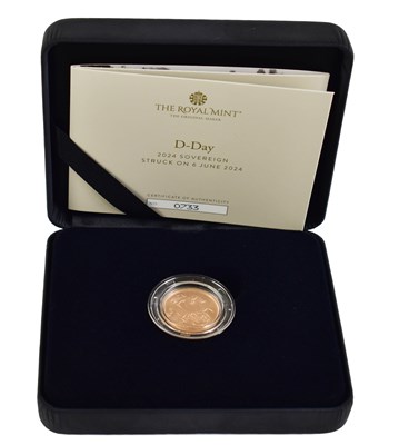 Lot 16 - The Royal Mint, D-Day, 2024 Gold Sovereign...