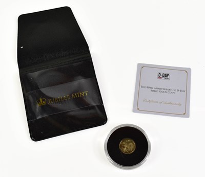 Lot 56 - The 80th Anniversary of D-Day 9ct Gold Coin,...