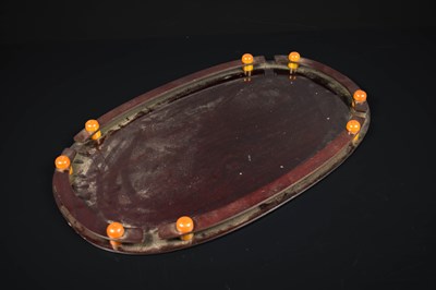 Lot 140 - An Art Deco period bakelite serving tray with...