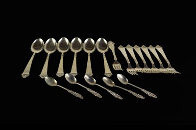 Lot 95 - A group of Norwegian silver cutlery, .830...