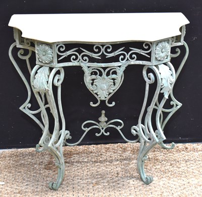 Lot 504 - A 20th century French style metal console...