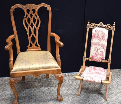 Lot 478 - A vintage Chippendale style carved mahogany...