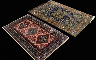 Lot 464 - Two Persian style wool rugs with geometric and...