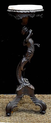 Lot 522 - An antique Venetian carved and ebonised wood...