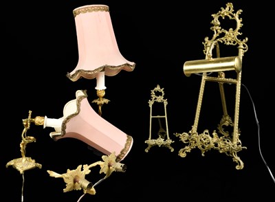 Lot 350 - A group of metalware to include pair of French...