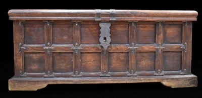 Lot 476 - A 20th century carved hardwood chest, in the...