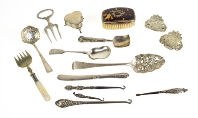 Lot 327 - A silver and tortoiseshell clothes brush...