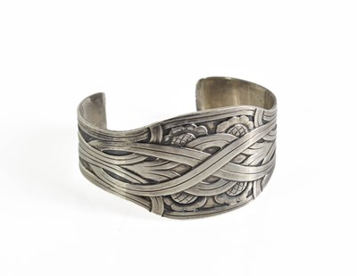 Lot 372 - A Georg Jensen Danish silver bangle / cuff, by...