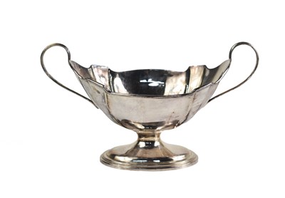 Lot 335 - An Edwardian silver twin handled pedestal dish...