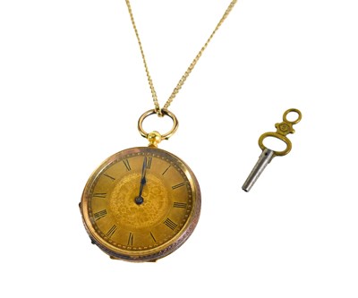 Lot 280 - A 19th century 18ct gold cased pocket watch,...