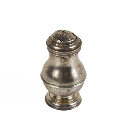 Lot 352 - A George II silver pounce pot, with pierced...
