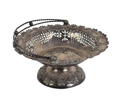 Lot 367 - A Victorian silver centrepiece swing handle...