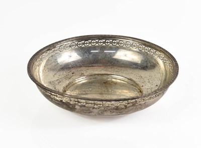 Lot 355 - A Walker and Hall silver bowl with pierced...