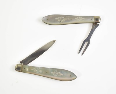 Lot 333 - A 19th century cased mother of pearl and...
