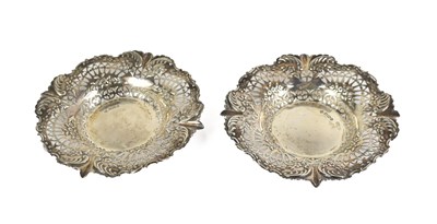 Lot 331 - A pair of Victorian silver dishes with pierced...