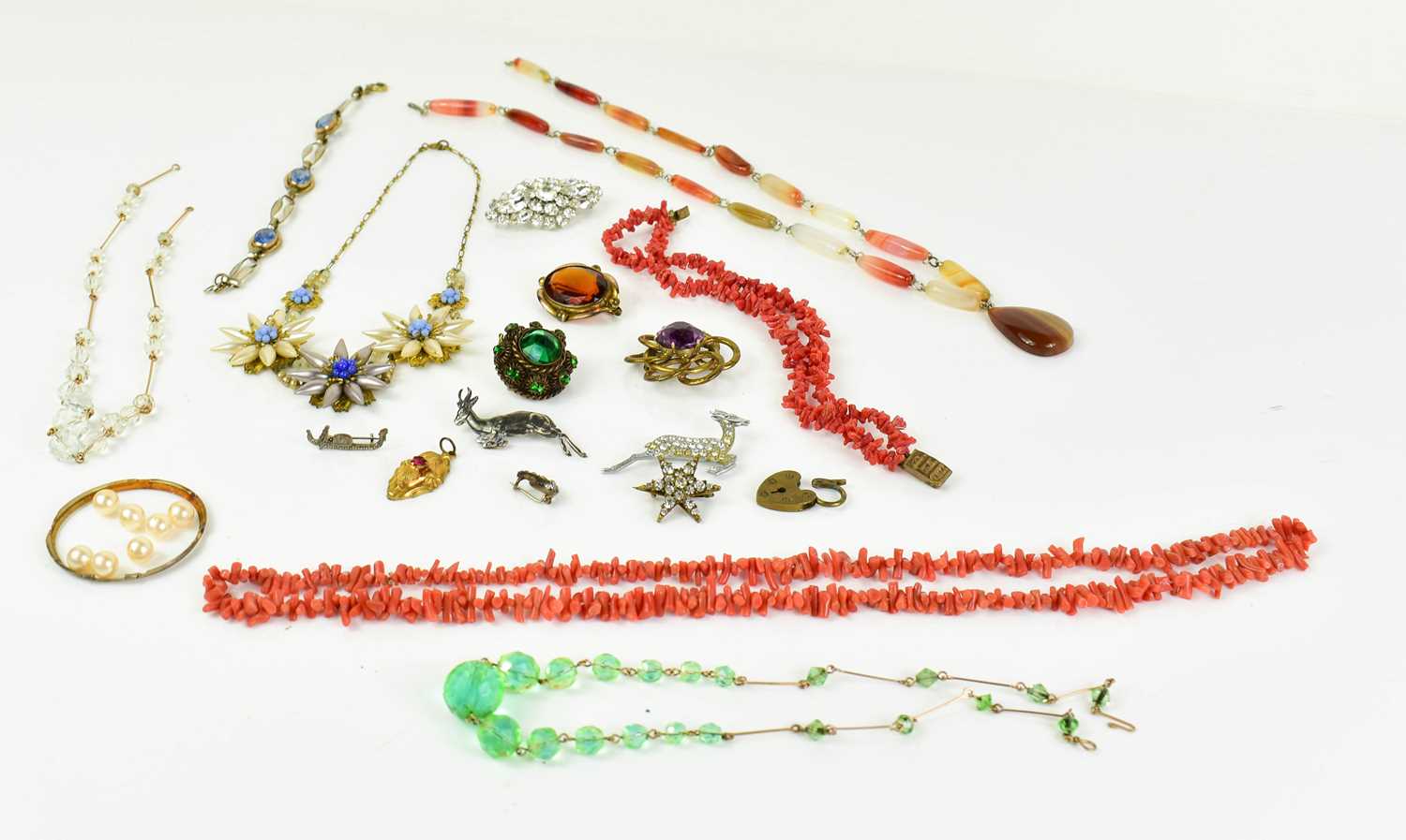 Lot 45 - A quantity of costume jewellery to include...