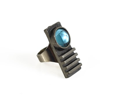 Lot 84 - A John Frieze Danish pewter ring, of modernist...