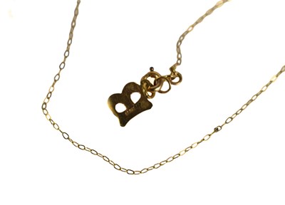 Lot 44 - A 9ct gold pendant necklace, the pendant in...
